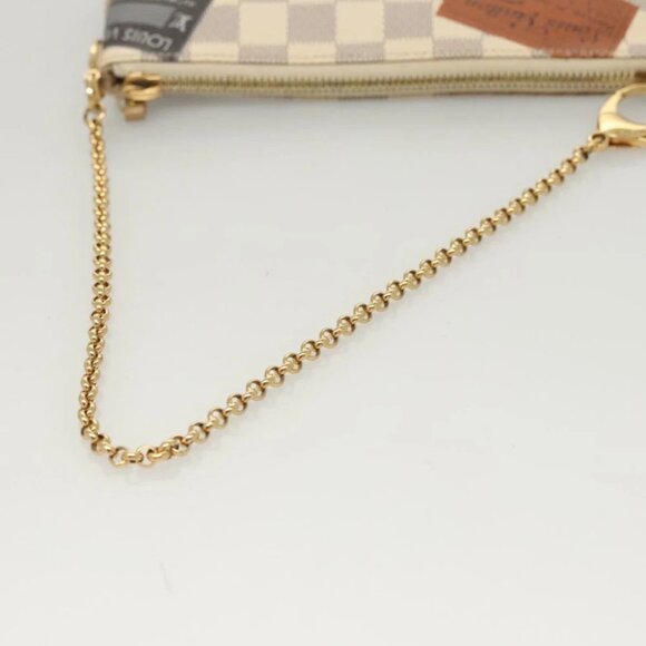 LOUIS VUITTON Damier Azur Pochette Mira MM Accessory Pouch N63078 LV Auth 126086 - Picture 12 of 16